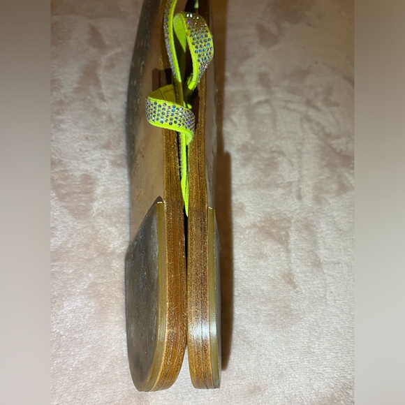Pedro Garcia Swarvoski Crystal Yellow 
Strappy Thong
Sandal Sz 40 US 9.5 - Picture 10 of 14